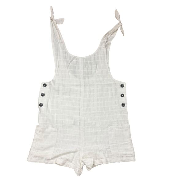 NWT L*Space Carina Cotton Woven Short Romper in Ivory Scoop Neck Size Medium - Picture 6 of 16
